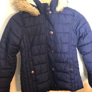 Girls size 8 Navy Blue coat from Old Navy